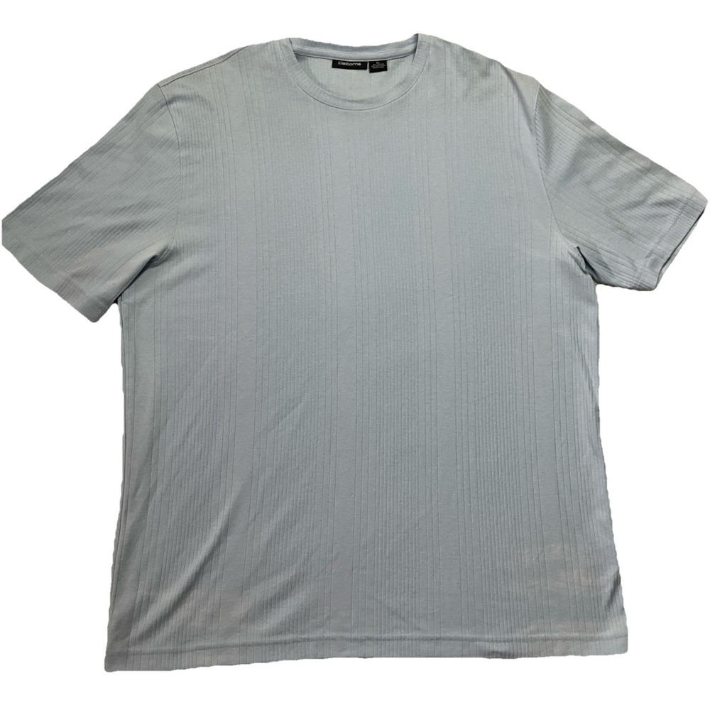 Claiborne Men's Blue Short Sleeve Crew Neck Shirt Size XL